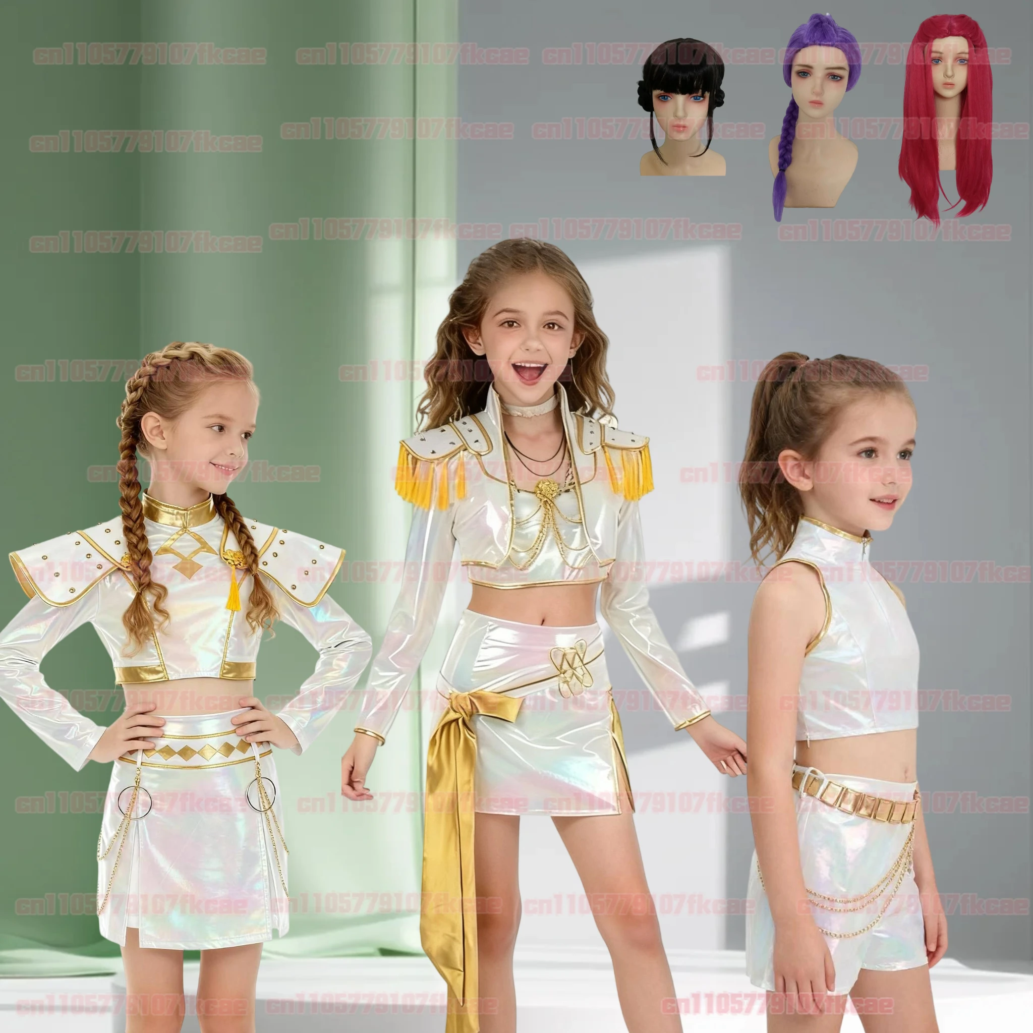 

Halloween KPop DemonHunters Mira Cosplay Costume White Coat Vest Skirt Full Set Anime Girl Stage Performance Outfit Custom Made