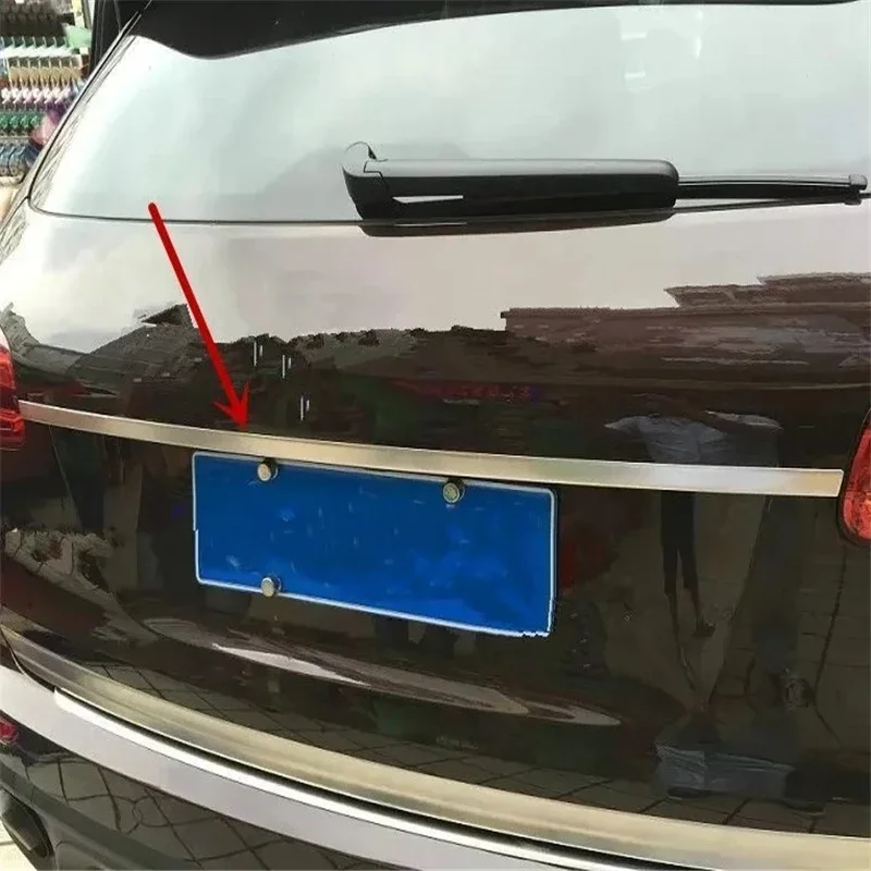 

WELKINRY For Porsche Cayenne 92A 2nd Generation Facelifted 2015-2019 Stainless Steel Car Tail Rear Box Gate Door Trunk Boot Trim
