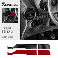 Real Soft Carbon Fiber Sticker For Seat Ibiza 6l 2003 2004 2005 2006 2007 2008 LHD Car Main Driver Strip Interior Accessories