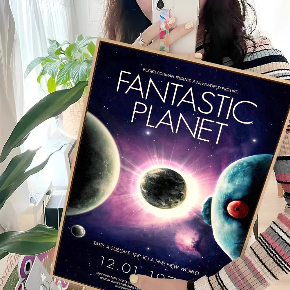 Fantastic Planet La Planete Sauvage Classic Vintage Posters Decoracion Painting Wall Art White Kraft Paper Kawaii Room Decor