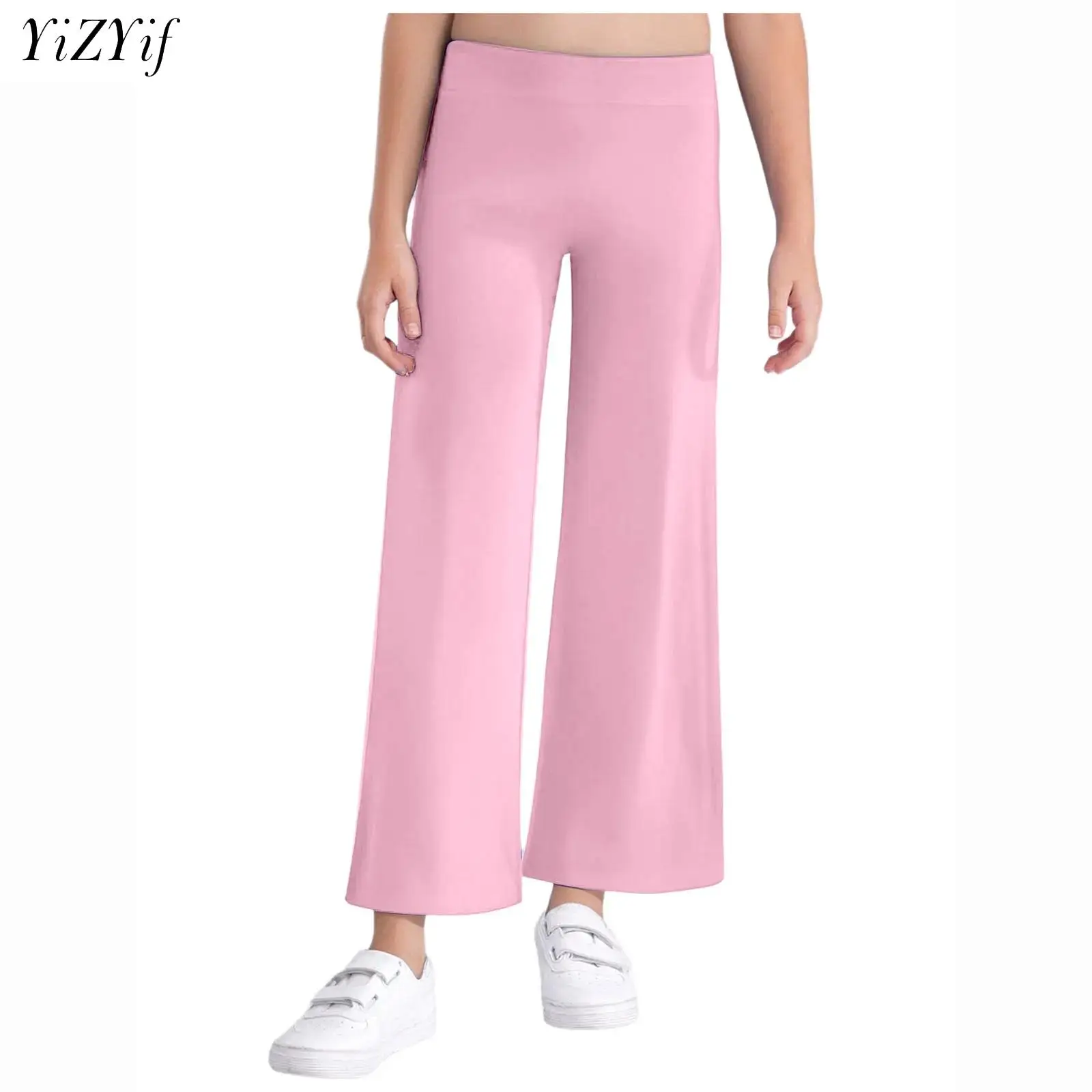 

Liturgical Dance Praise Pants for Girls Shiny Metallic Patchwork Waist Elastic Classical Dance Toursers for Ceremony Performance