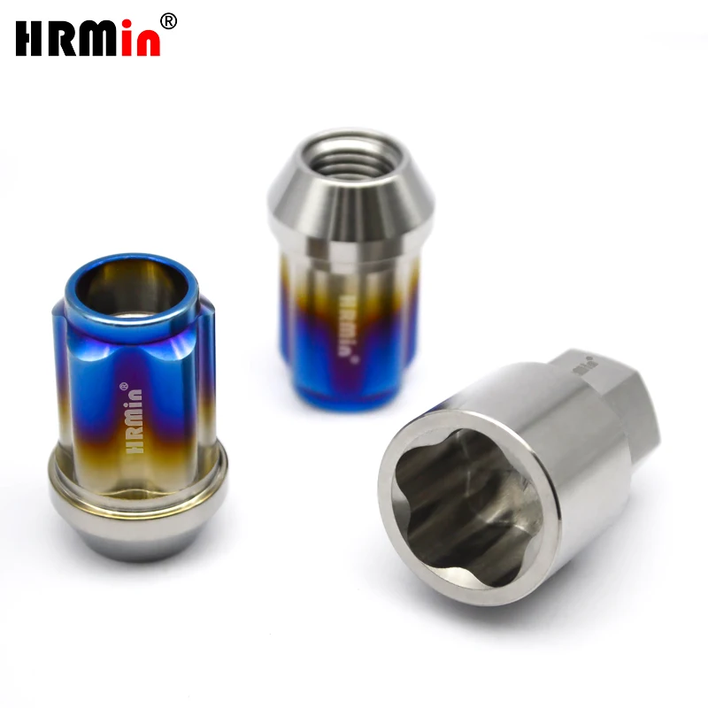 Jntitanti Anti-theft racing cone seat Gr.5 titanium lug nut titanium nut M12*1.25*35mm for Nissan,Greatwall,Geely,Subaru