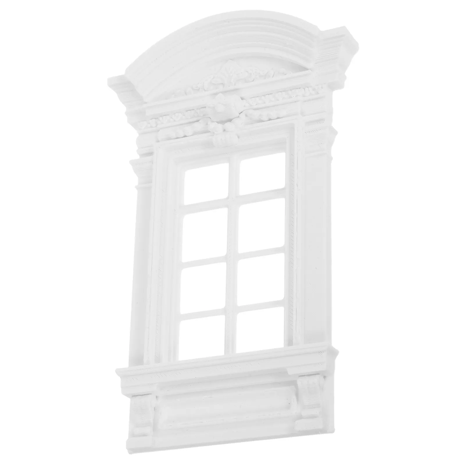 

Miniature European Style Dollhouse Window Frame Handmade Plastic Roman Column DIY Craft Supplies Home Decor Collectors