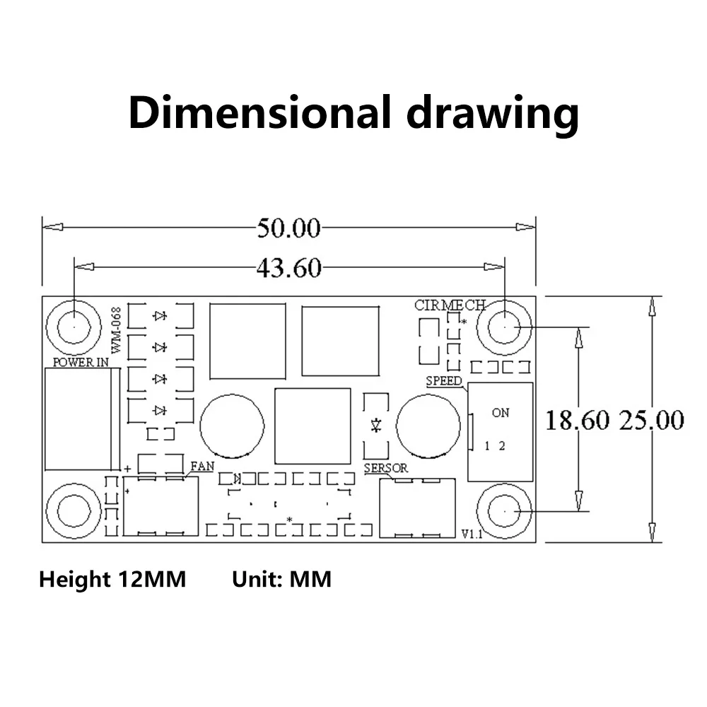 Electronic Thermostat Temperature Control Fan Module DC12V 24V Speed Controller Temperature Control Board Cooling Module