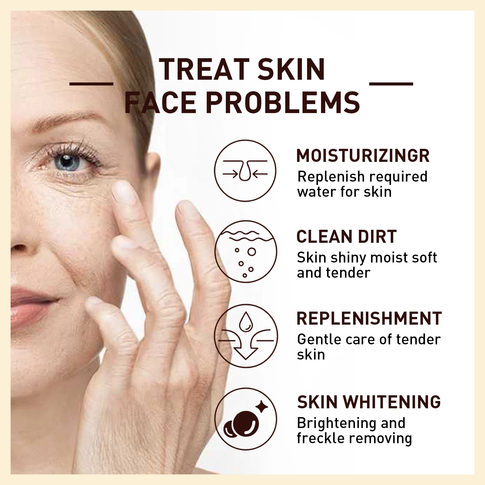 Face Serum Rice Ferment Filtrate Mild Ingredients Anti Aging Moisturize Nourish Anti-Wrinkle Serum Skin Beauty Whitening Essence