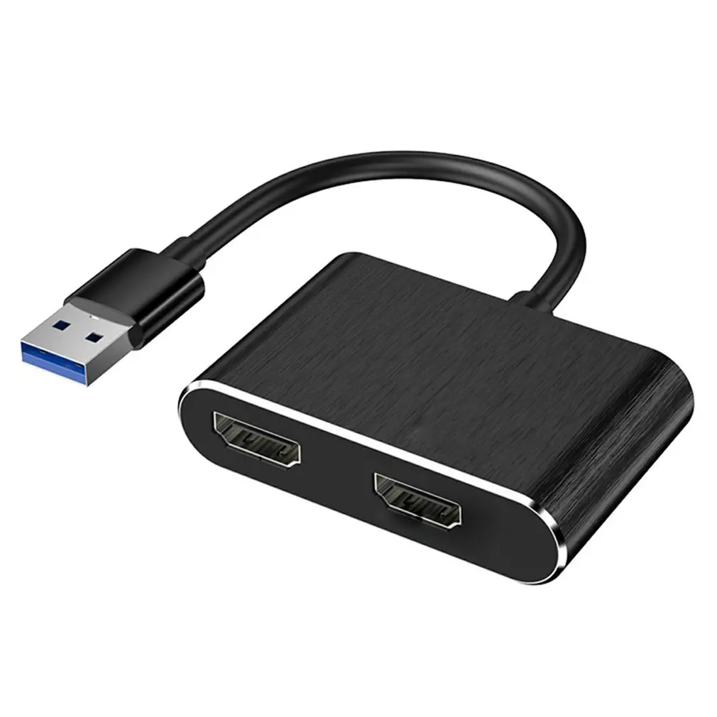 3 in 1 USB3.0 to Dual HDMI-compatible Hub Dock Station USB3.0 PD Converter 1080P 5Gbps Adapter Cable For Phone Macbook Laptop TV