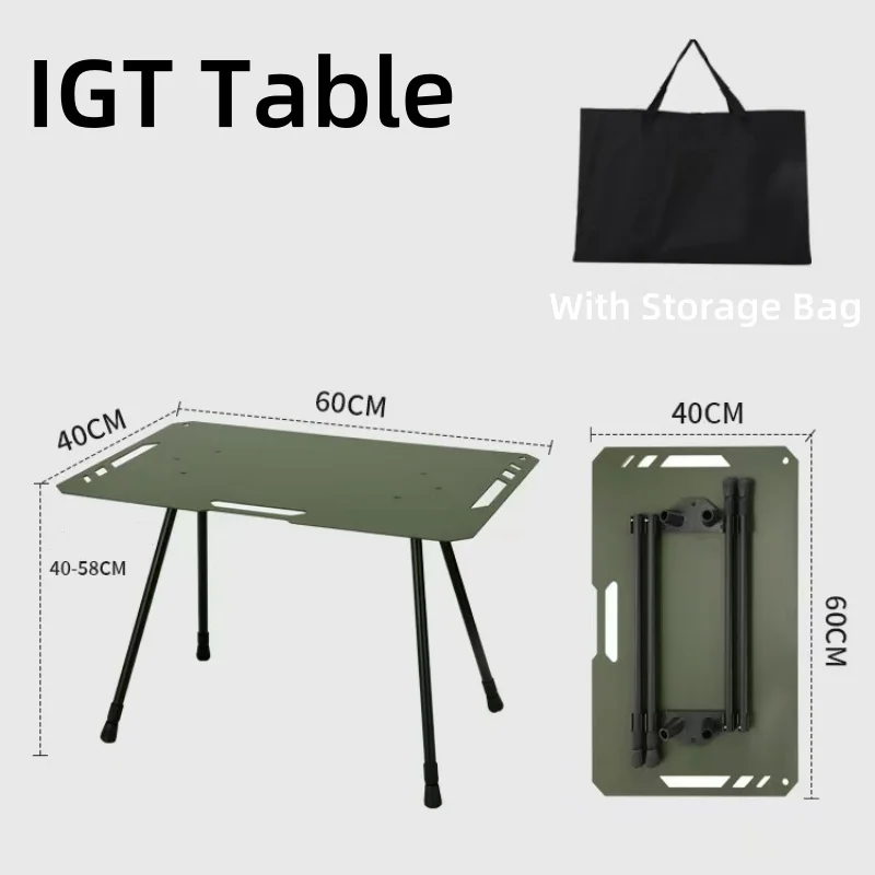 Outdoor Camping Ultra-light Tactical Table Multifunctional Aluminum Alloy Folding Picnic Desk Portable Adjustable Lifting Table