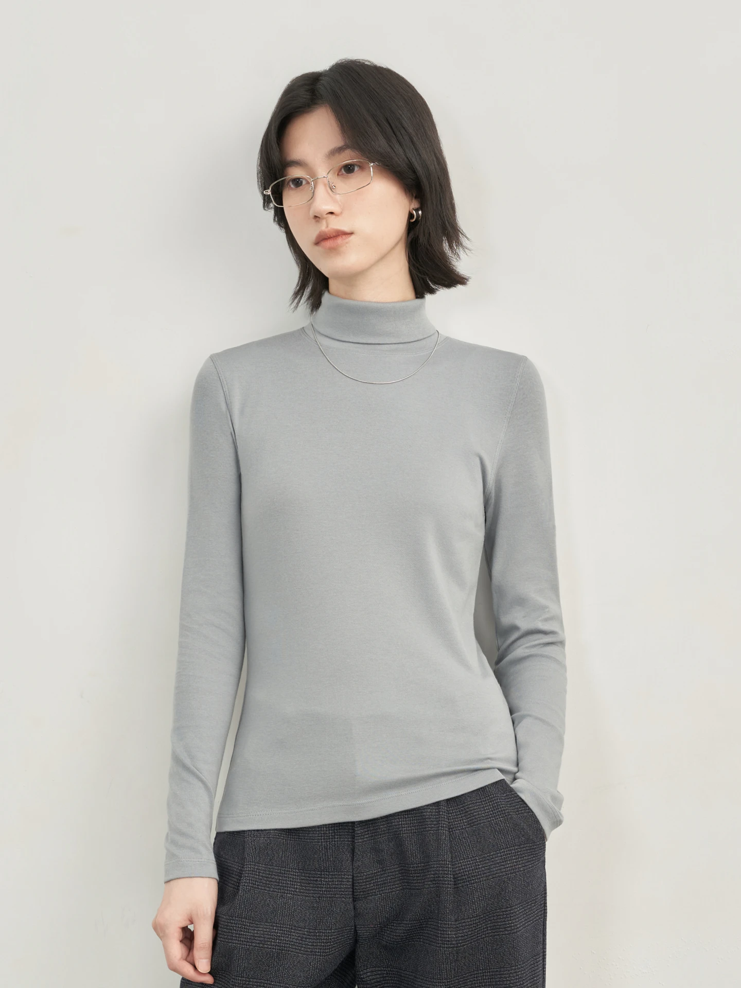 

Осенне-зимняя женская облегающая вязаная базовая кофта с длинным рукавом и круглым вырезом, с жемчужным эффектом, удобная, дышащая, влагоотводящая