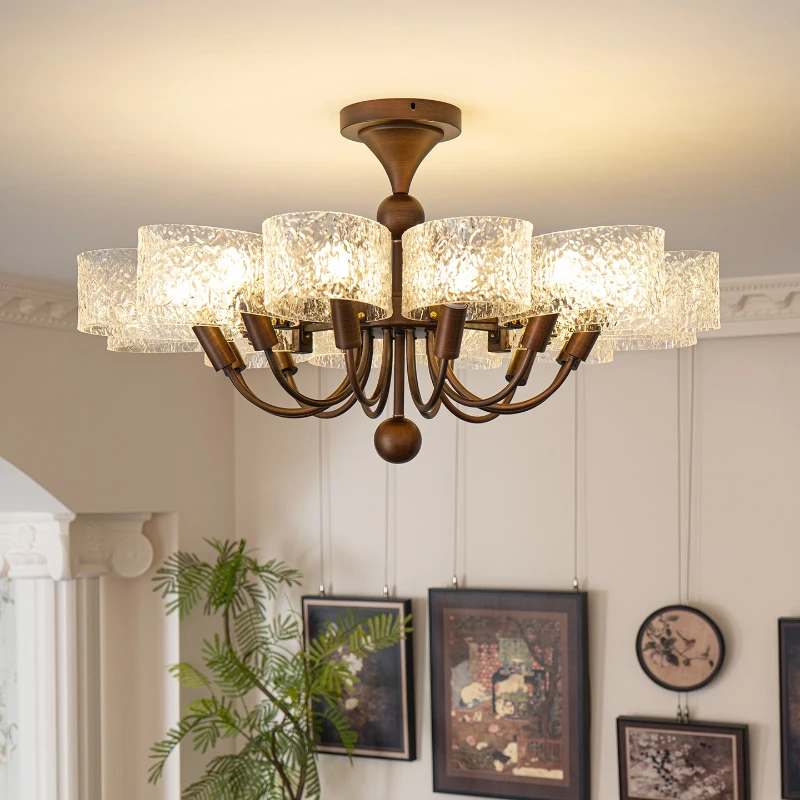 

Люстра для гостиной, французский основной свет, элитная столовая в винтажном стиле, американская винтажная лампа