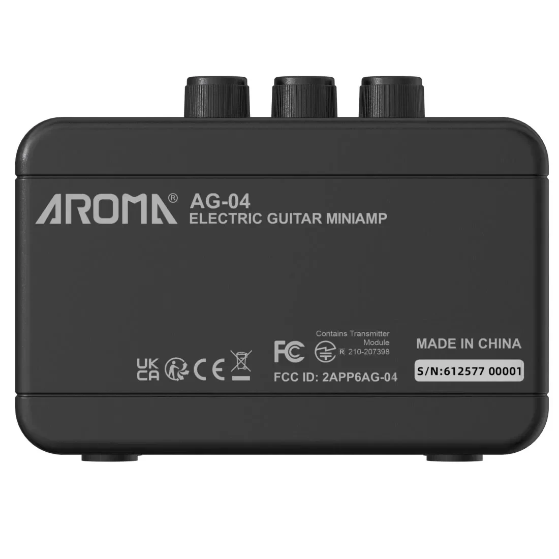 Aroma AG-04 Mini Electric Guitar Amplifier, Rechargeable, Bluetooth, Clean Overdrive, Headphone Jack, Retro Portable Amp