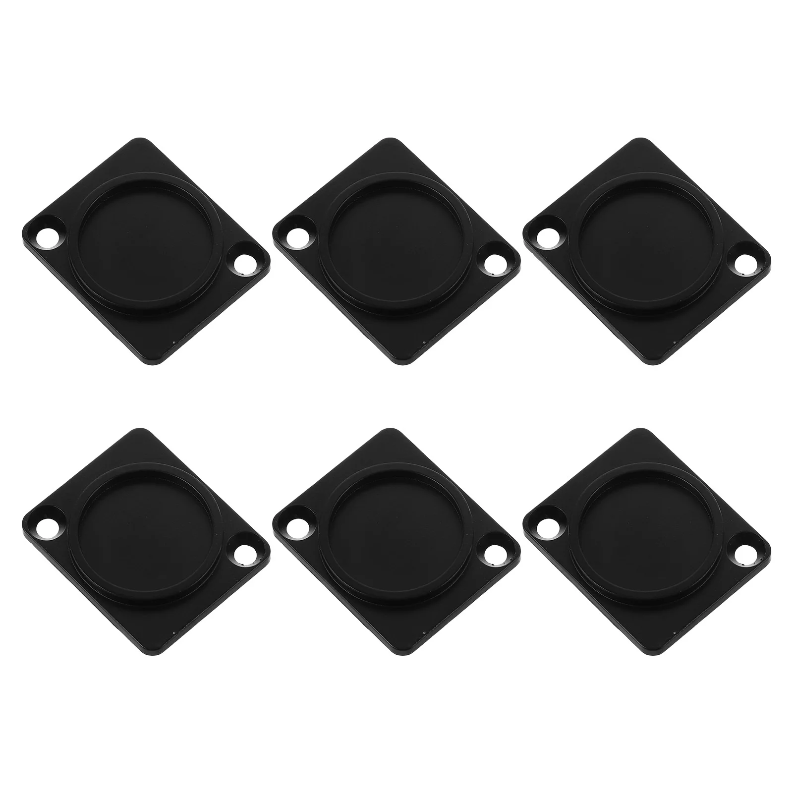 

6Pcs Audio Connector Module Rugged Metal Mount Plate for Xlr Chassis Protection Audio Setup Organization Accessory