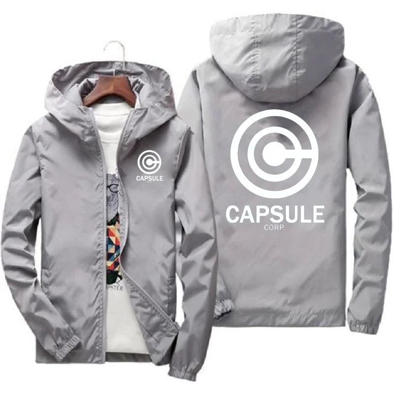 

Men's CAPSULE CORP Hooded Windbreaker Coat Army Outdoors clothes Mens Casual Hoodie Male Outwear Hooded Jackets