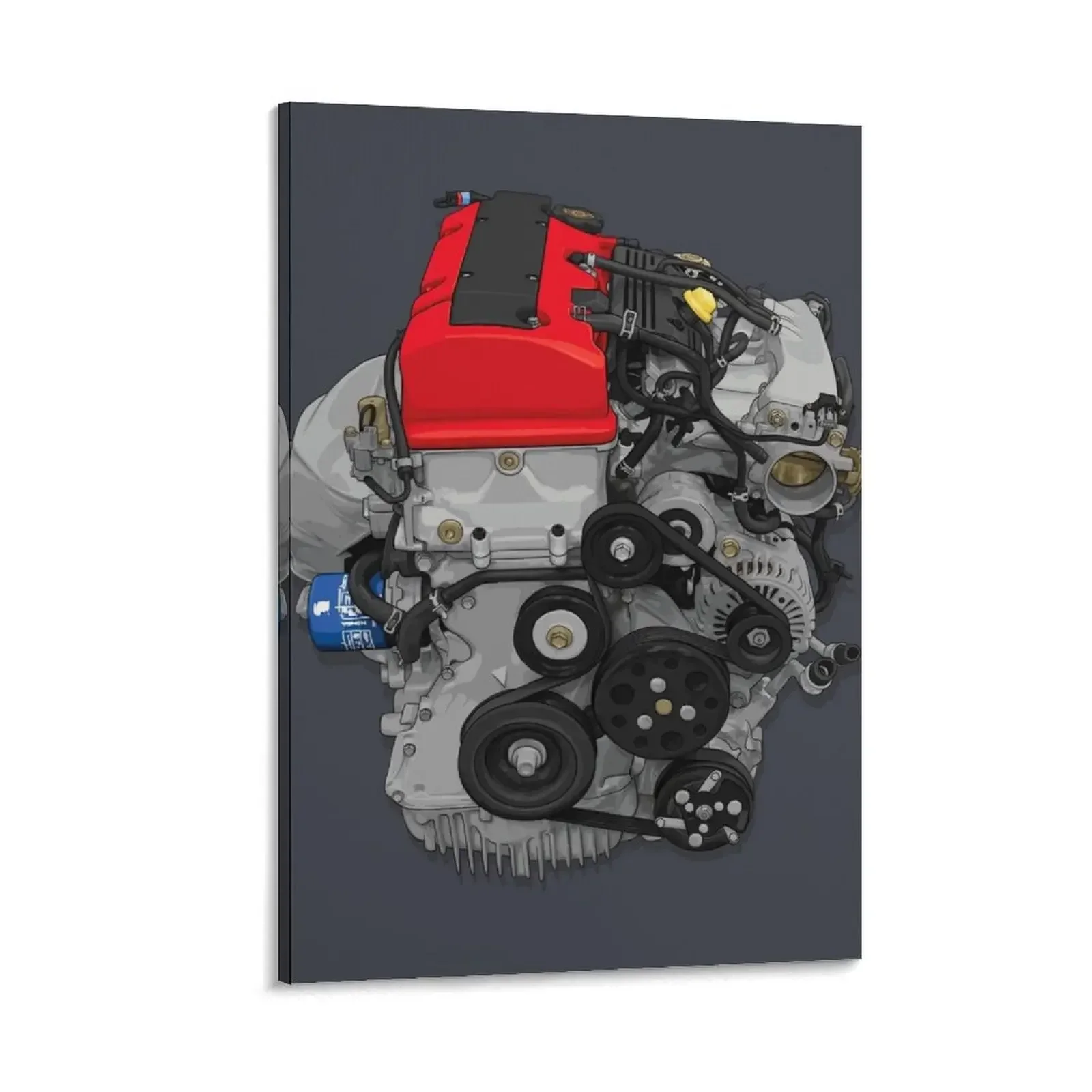 

F20c Engine illustration (s2000/s2k) Canvas Painting Decoration bedroom Home decoration wall decor