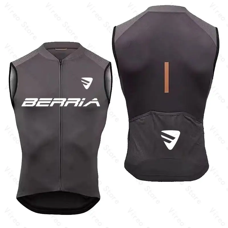 BERRIA Fahrradweste, Sport, Laufen, Straße, Berg, Herren, ärmellos, Radtrikot, Gilet, Fahrrad, atmungsaktiv, Westen, Sommer, winddicht – Detail 1