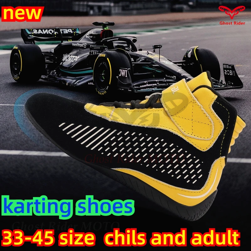 Moped Shoes Men Women Cycling Shoes motorcycle Equipment Adult Children's Racing Kart Shoes Cycling Boots 33-45 size