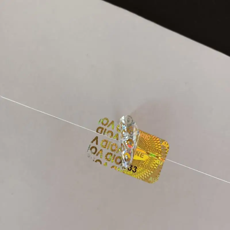 60/120/300pcs Security Seal Tamper Proof Stickers Holographic Warranty Void Laser Label With Serial Number Adhesive Label