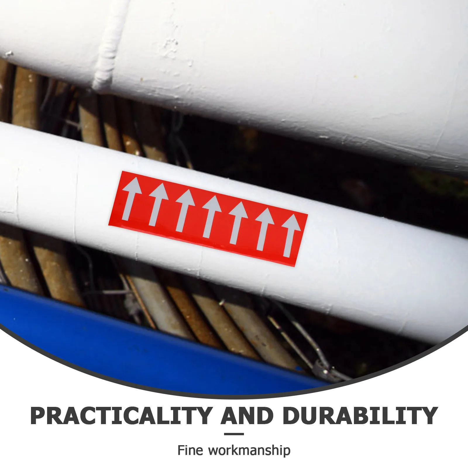 

Reflective Pipe Direction Arrow Stickers Waterproof Material Industrial Adhesive Warning Signs Directional Indication