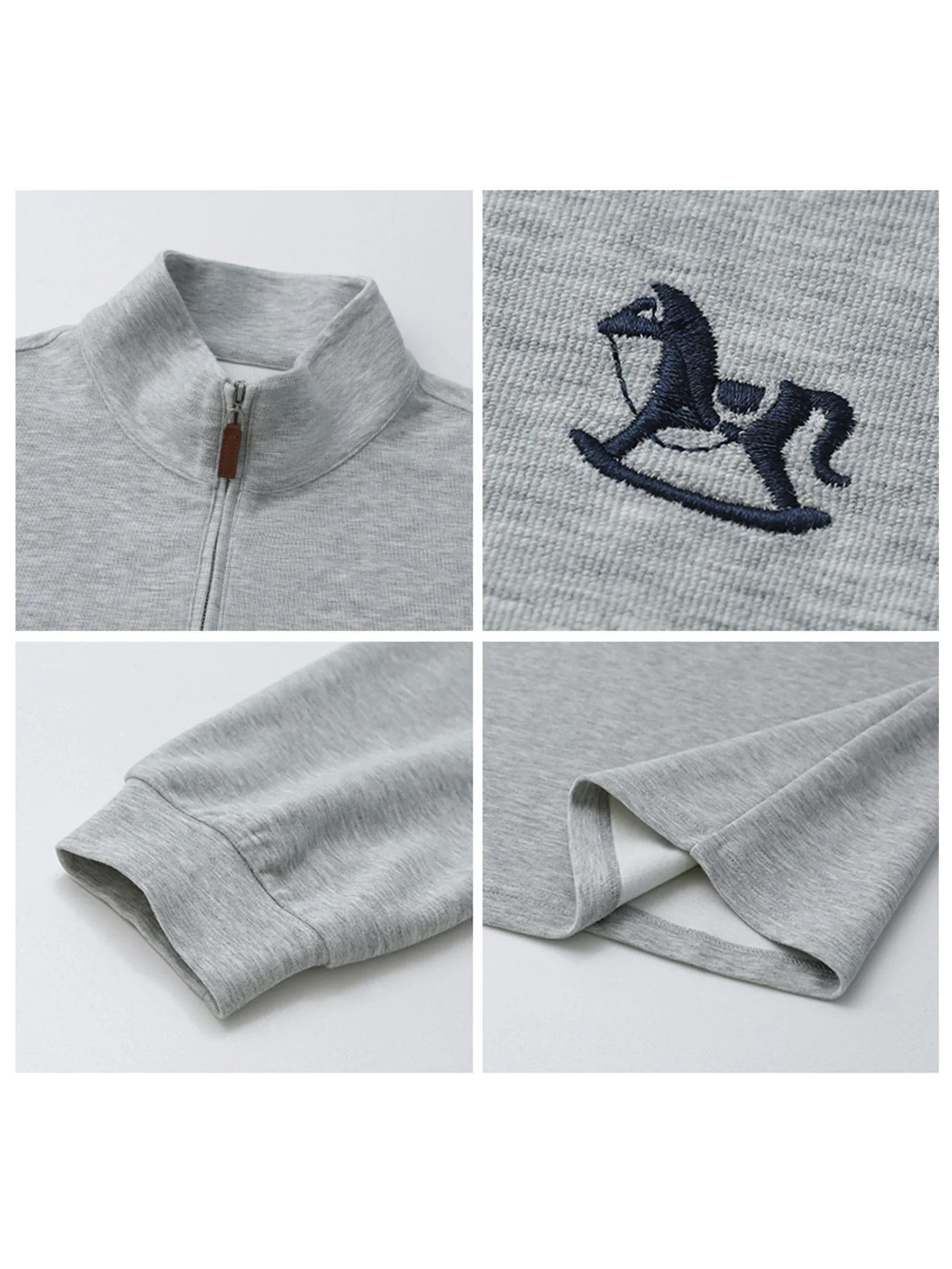 CHIC VEN femmes sweats mode décontracté col montant broderie demi fermeture éclair à manches longues pulls printemps automne nouveau 2025