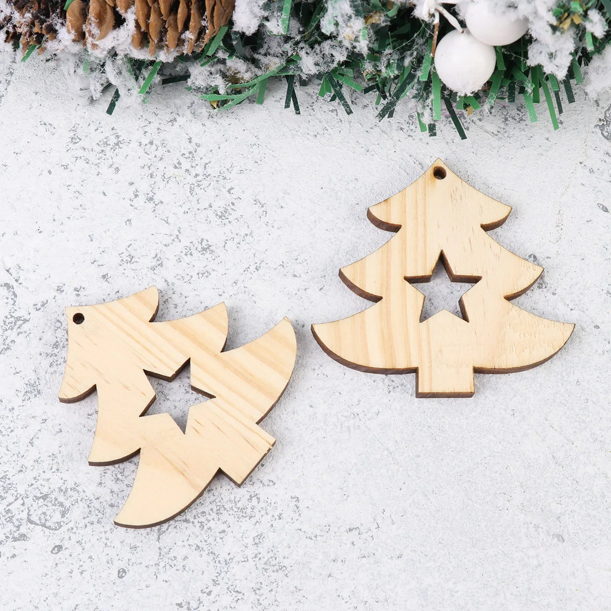 

NOLITOY 10pcs Unfinished Wood Reindeer Decor Christmas Tree Ornaments Handicraft Holiday Wooden Tags Craft Supplies