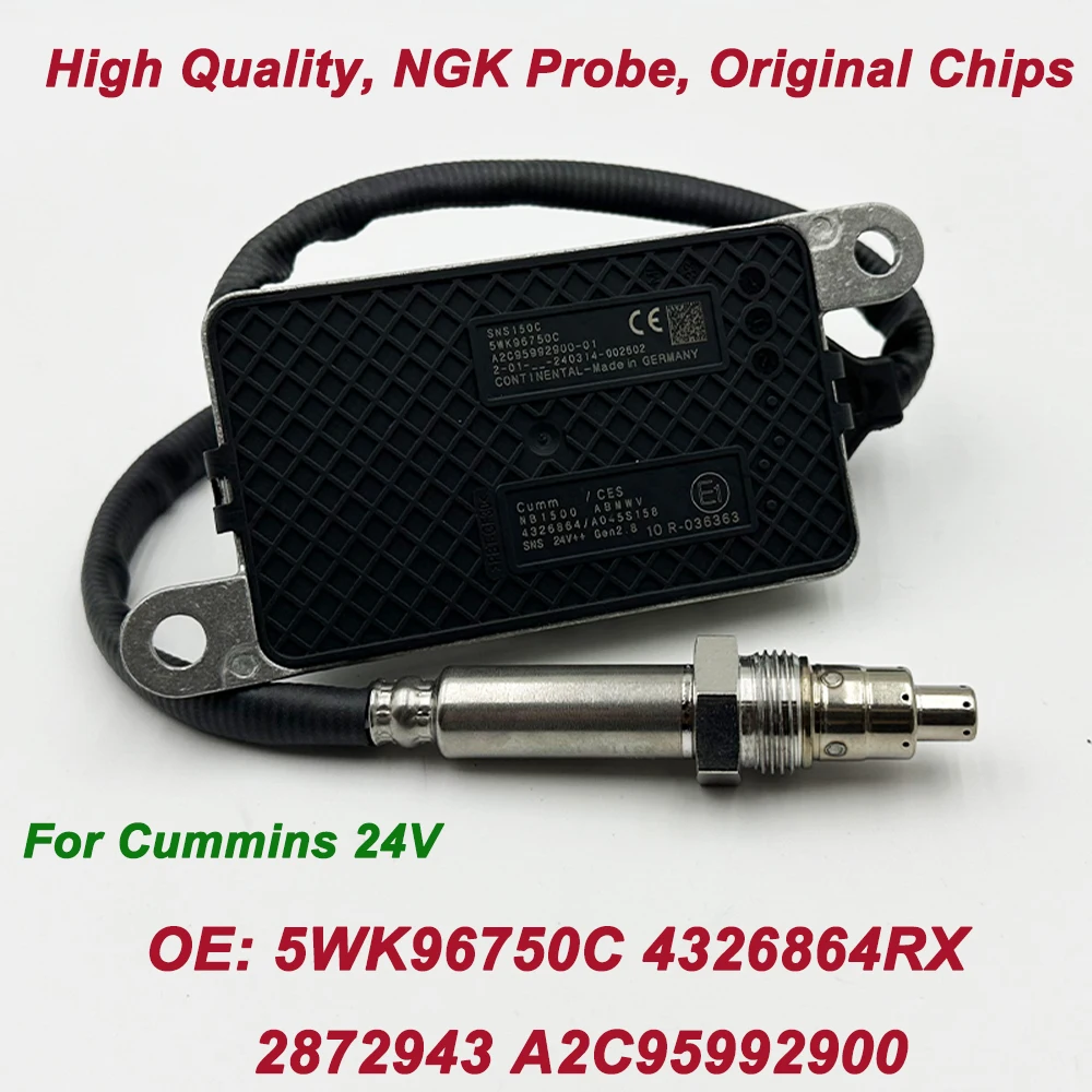 for Cummins 24V Truck OE 5WK96750C 4326864 A2C95992900 High Quality Chips N-GK Probe Nitrogen Oxygen Nox Sensor 2872943 1710806