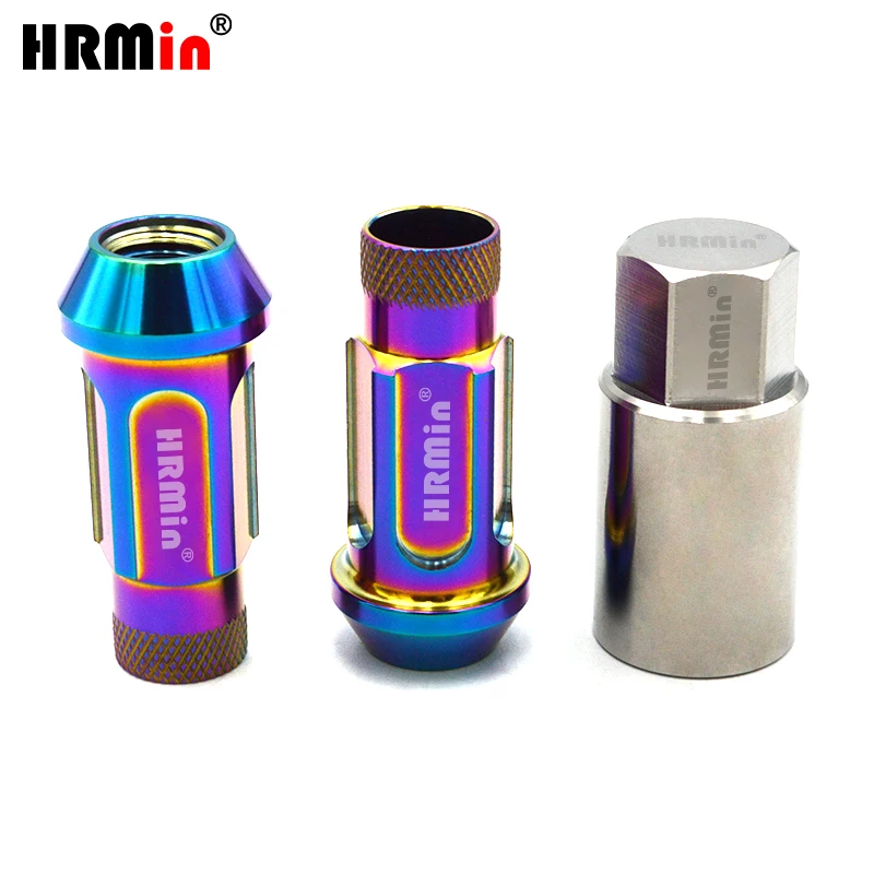 Open Knurled End Cone Seat Anti-Theft Gr.5 Titanium Lug Nut M12x1.5mm for Toyota Honda Acura Mazda Ford Mitsubishi Buic Hyundai