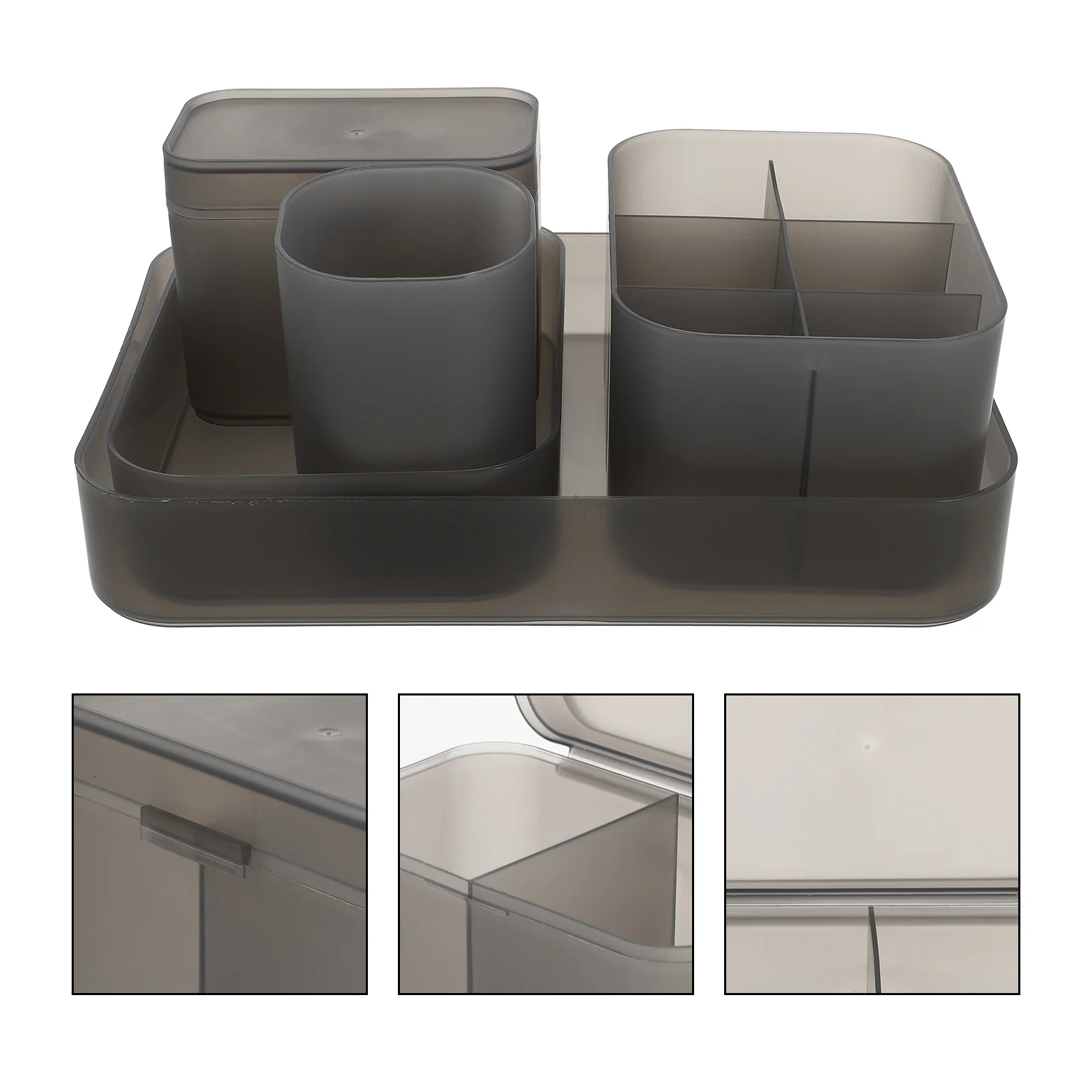 

5 in 1 Desktop Organizer for Makeup Brushes Pens Cosmetics Nail Art Supplies Multifunctional Nail Brush Holder