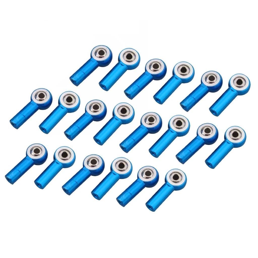 20pcs Aluminum M3 Link Rod End Ball Joint CW CCW for 1/10 RC Car Crawler Buggy