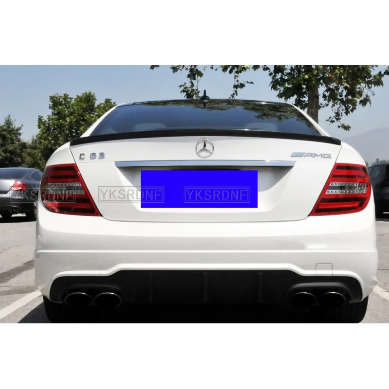 KLSHIRU Spoiler for Mercedes Benz W204 Coupe 2 Doors C-Class C180K C200 2008-2014 Car Tail Wing Decoration Rear Trunk Spoiler