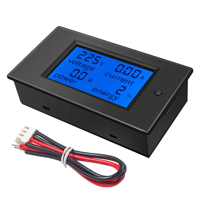 Peacefair Digital Lcd Power Meter Voltímetro Eletricista Wattímetro Testador de Corrente Monofásico ac 80260v 10a 4in Pzem021-vh