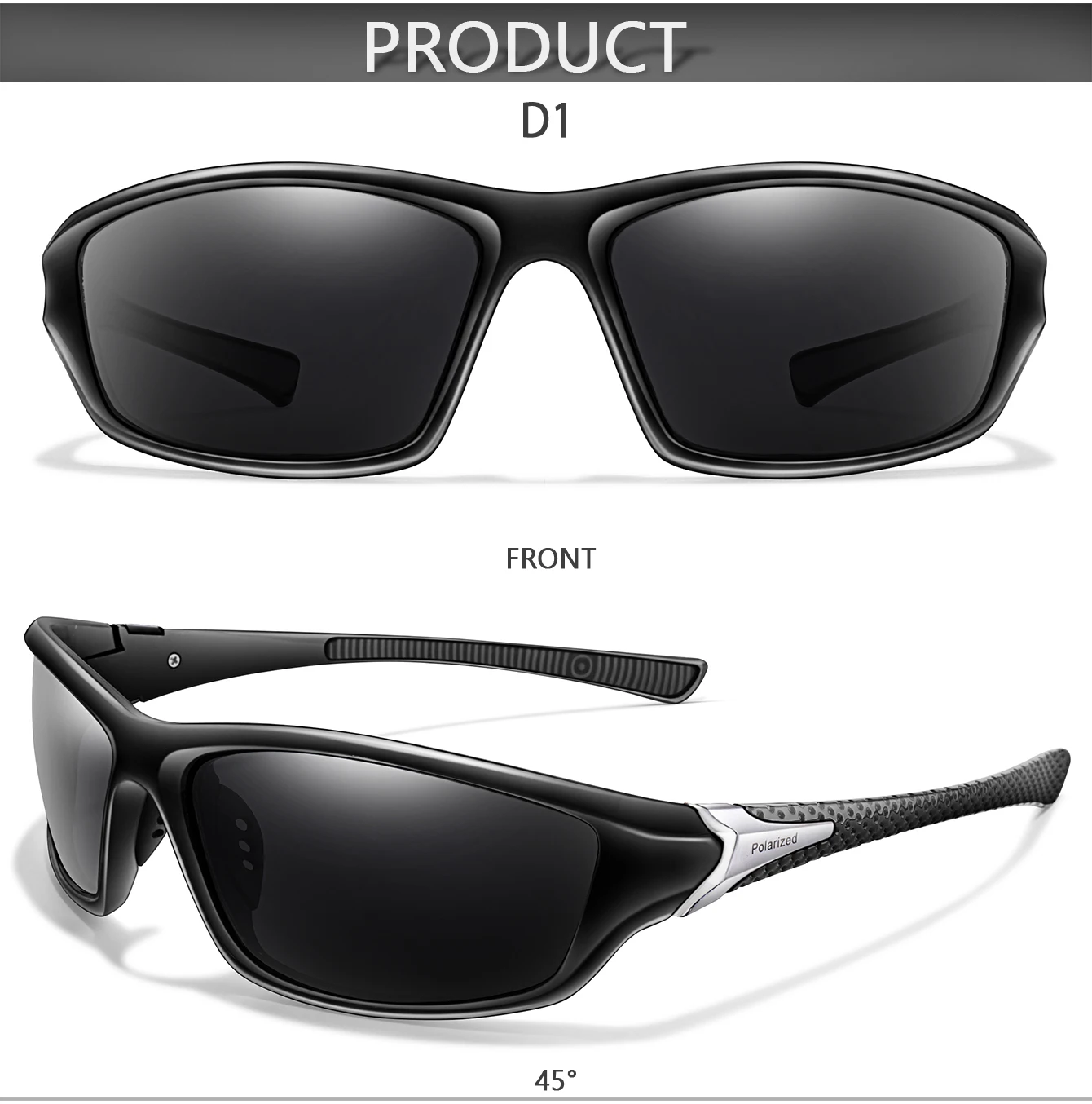 Polarisierte Sport-Sonnenbrille für Männer und Frauen, Outdoor, Reiten, Radfahren, Angeln, Laufen, Wandern, klassische Schutzbrille, UV400-Schutz – Detail 4