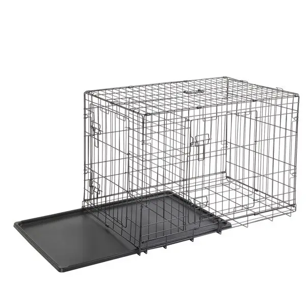 

36" Pet Kennel Cat Dog Folding Steel Crate Animal Playpen Wire Metal