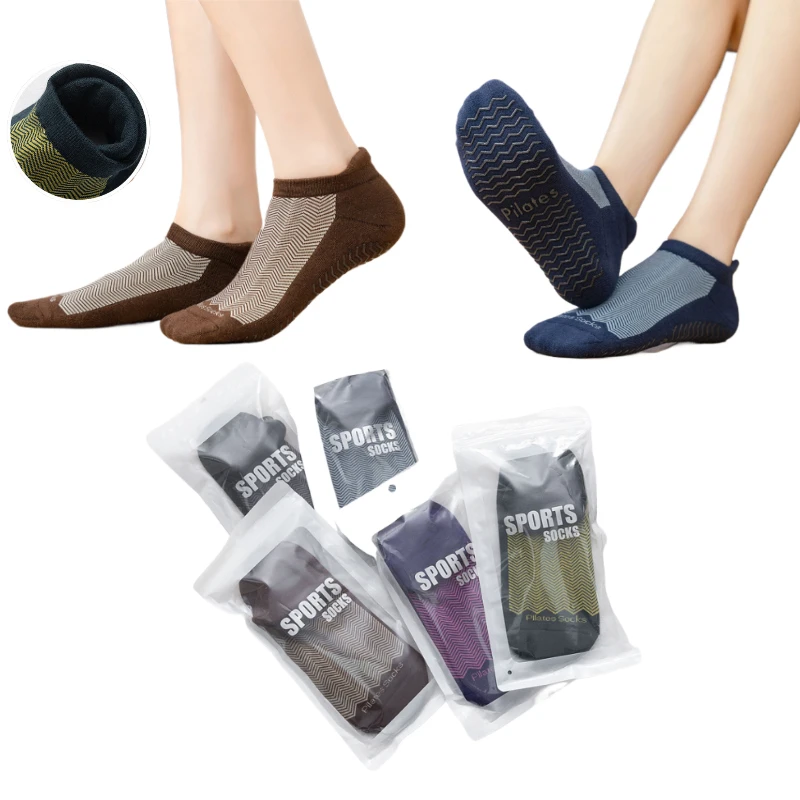 

Однотонные хлопковые дышащие короткие нескользящие носки для пилатеса, женские носки для спортзала, йоги, танцев, фитнеса, тренировок, спортивные носки