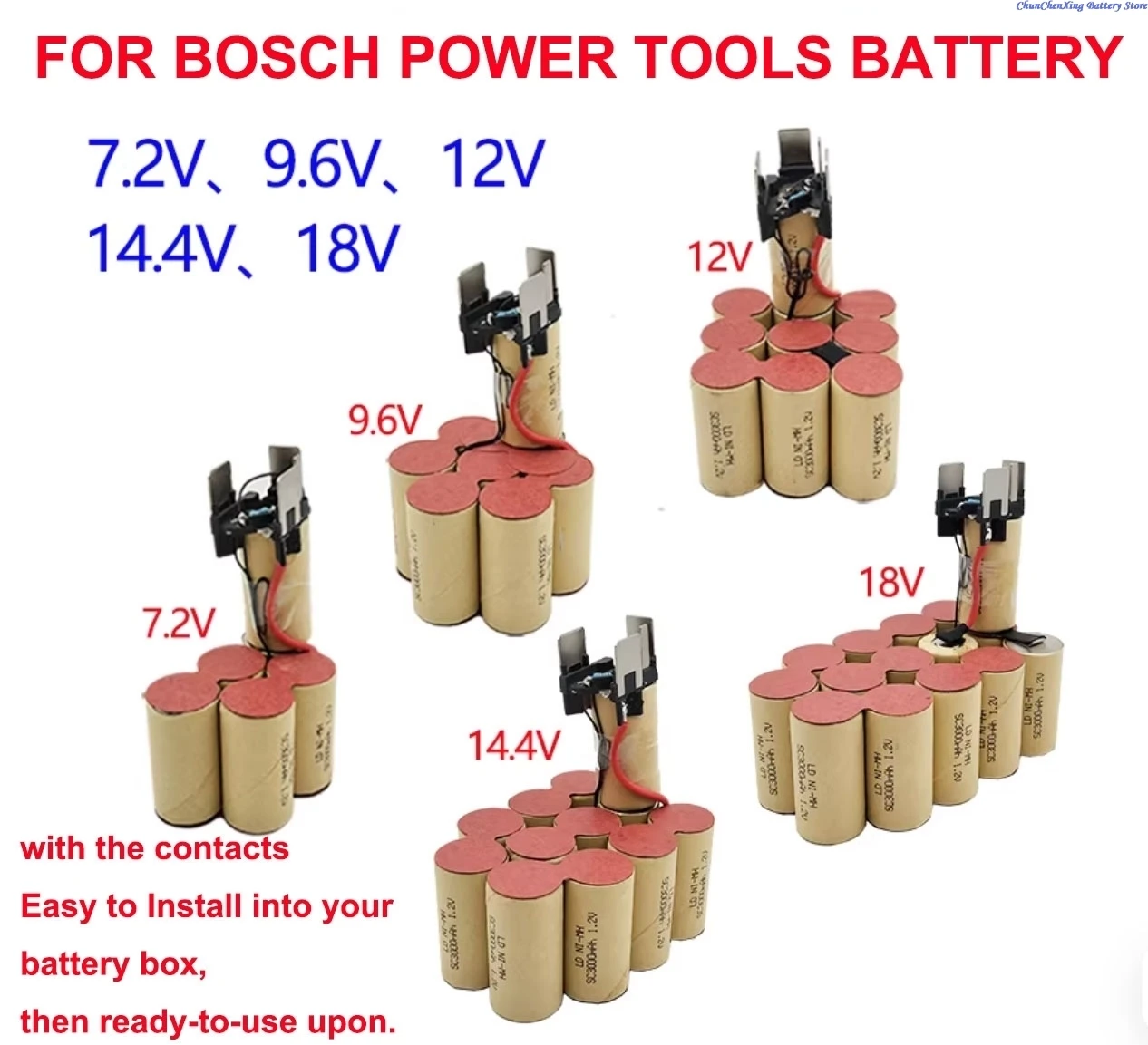 ALLCCX 18V Power tools battery for BOSCH cordless drill, cordless driver drill,  18V  GSR18V-2, GSR18-2