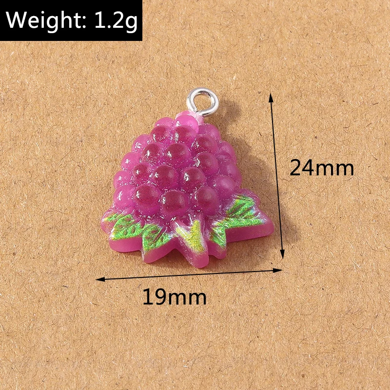 10 Stück gemischte niedliche Harz-Tier-, Lebensmittel-, Herz- und Blumen-Anhänger für die Herstellung von Ohrringen, Halsketten, Armbändern und DIY-Schmuckzubehör – Detail 2