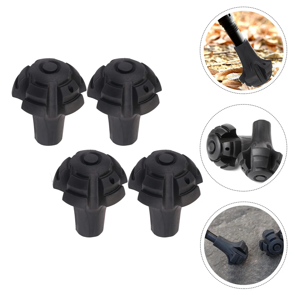

4pcs Trekking Pole Protector Stick Head Anti-Slip Hiking Sticks Covers Walking Pole Tpr Tip Cover Outdoor Cover Trekking Poles