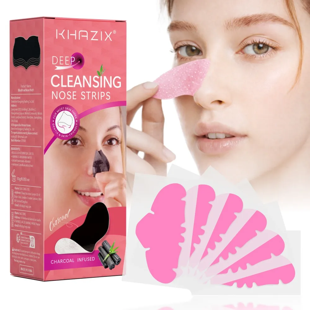 

10/25/50PCS Pink Hydrocolloid Nose Strips, Deep Cleansing Blackhead Remover.