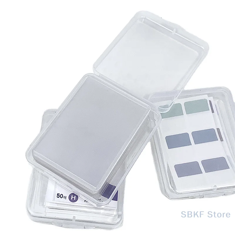Transparent Storage Box Card Holder Film Storage Box Sticker Stationery Storage Box Square Clear Jewelry Storage Case Sorter Box