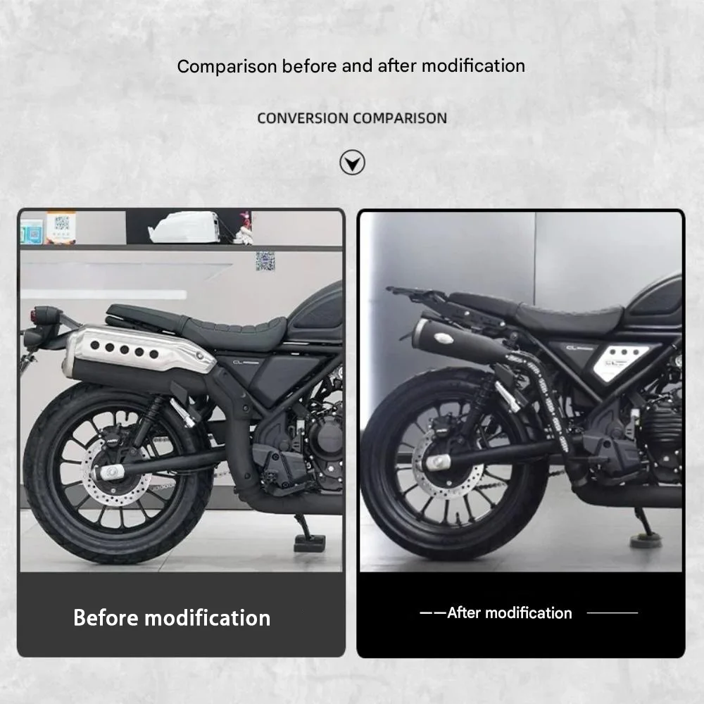 【Good quality】For Honda CL300, high-mounted exhaust pipe, single outlet on the right side.