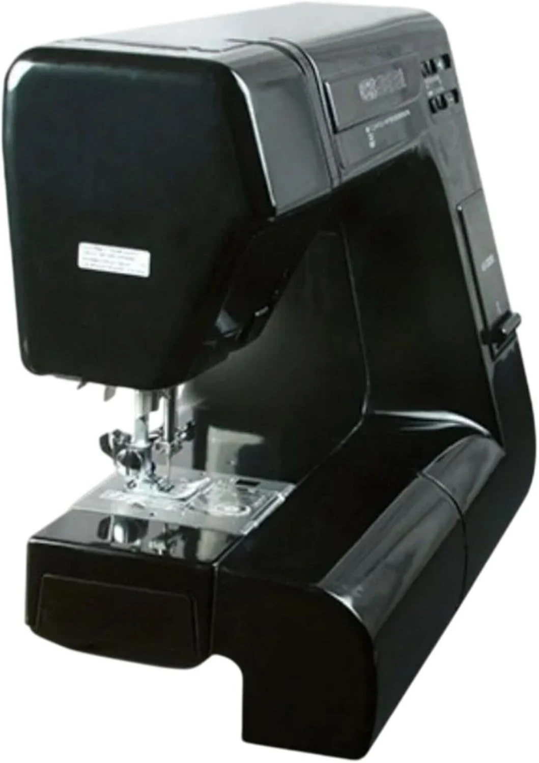 ماكينة خياطة شديدة التحمل HD-5000 ذات إصدار أسود مع جسم من الألومنيوم، 18 غرزة، ذراع مجاني، وخيط إبرة مدمج