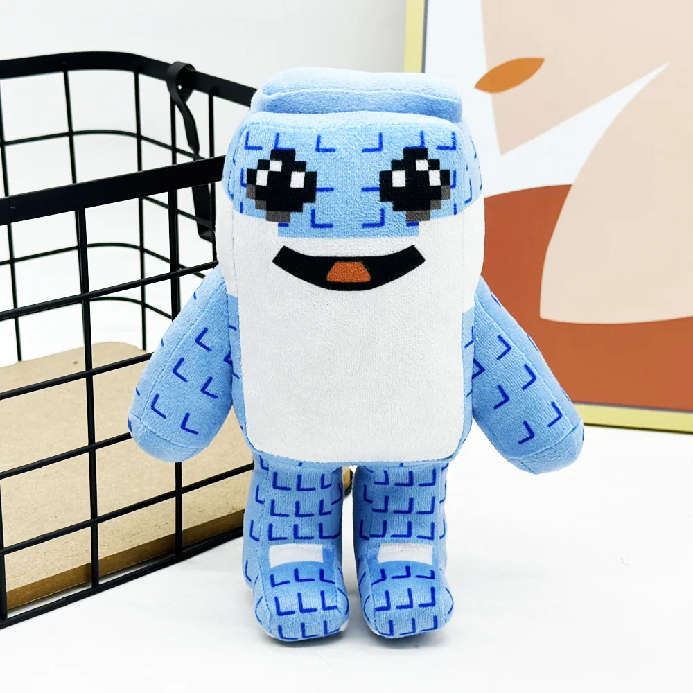 

21cm STEAL A BRAINROT Shark Plush Toys Blue Mosaic Dolls Game Surrounding Shark Plush Toys Soft Toys for Kids Birthday Gifts