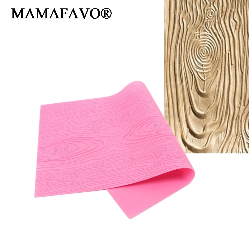 Woodgrain Fondant Impression Mat Silicone Cake Lace Mold Cake Texture Mat Gumpaste Mold Cake Decorating Tool Party Weeding F034