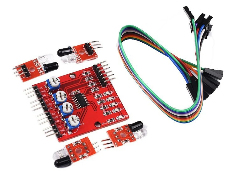 4-Kanal-Infrarot-Tracking-/Folgemodul/Leitlinien-Folgemodul/Hindernisvermeidung/Roboterfahrzeug/Robotersensor – Detail 2