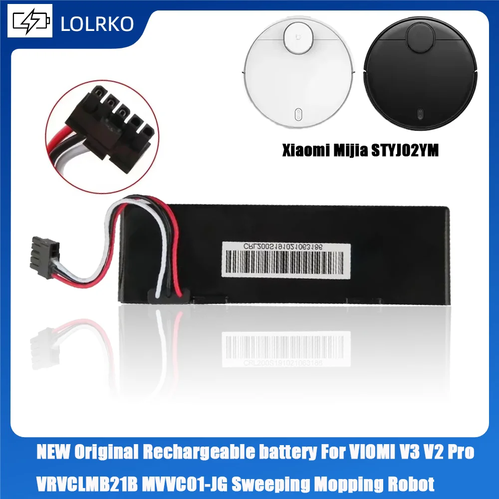 

NEW Original Rechargeable battery For VIOMI V3 V2 Pro VRVCLMB21B MVVC01-JG Sweeping Mopping Robot 14.8V 12800mah Vacuum Cleaner
