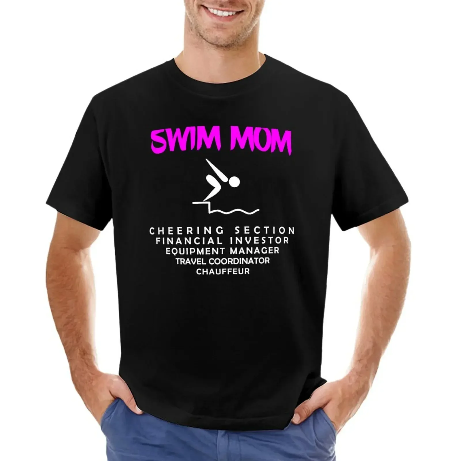 Swim Mom T-shirt Aesthetic clothing funnys korean fashion Men\'s t-shirt