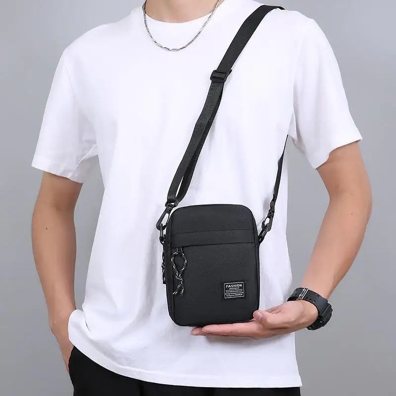 Stylish Men's Diagonal Chest Bag for Minimalist Casual Days - Compact and Convenient