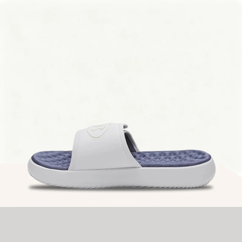 Under Armour Ignite Pro 8 White Versatile Trendy High-Quality Comfortable Cushioned Breathable Slip-On Flip-Flop Men 6000337-014
