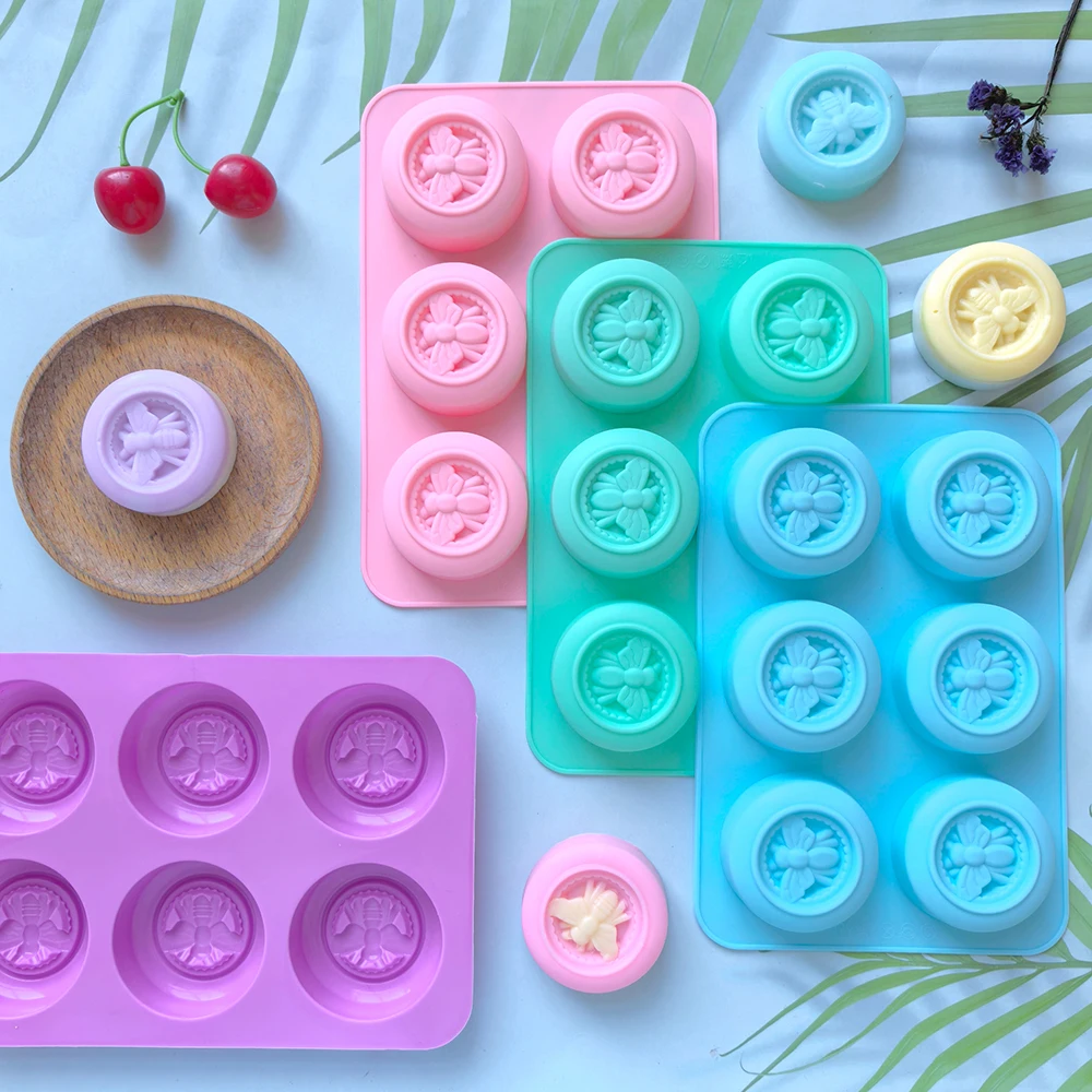 Bath Bomb Mold - 1 stuk siliconen zeepvorm, 3D 6-holte