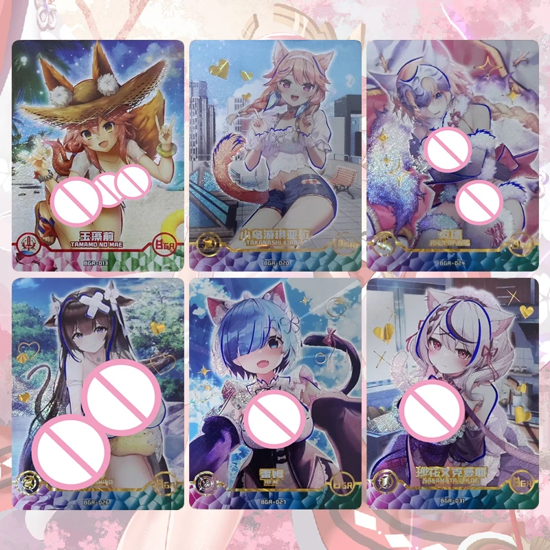 

Коллекционные карточки Anime Goddess Story Teenage Party BGR с Рем Таканаси и Киарой, подарки на Рождество и день рождения, детские игрушки