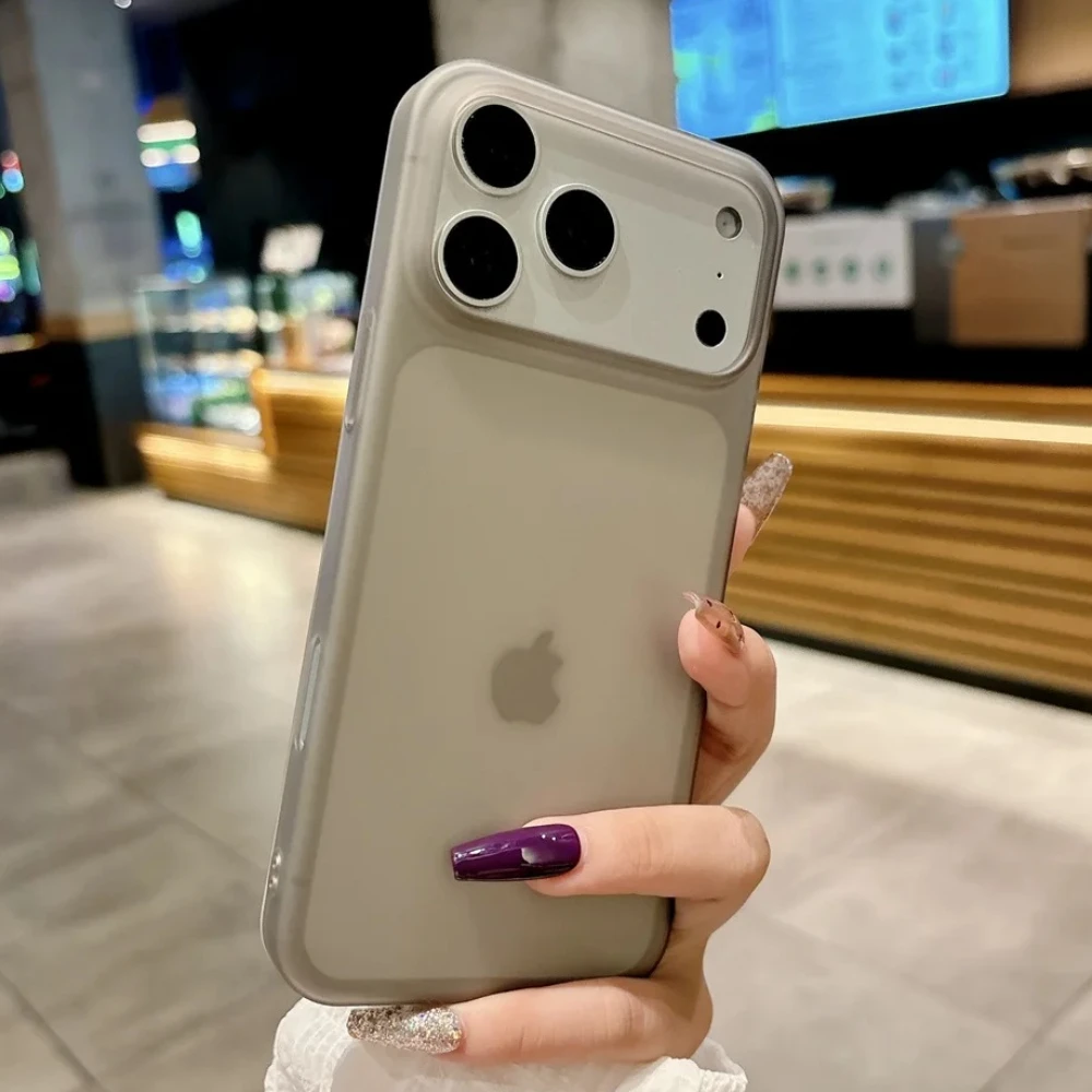 Luxuriöse, durchscheinende, matte, schlanke Handyhülle für iPhone 18 17 16 15 14 13 Pro Max, stoßfeste, mattierte, ultradünne Schutzhülle