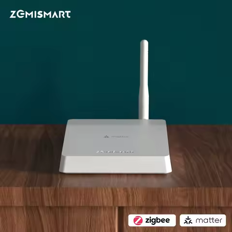 Zemismart m6 hub matéria zigbee gateway com antena funciona com tuya homekit google home smartthings app controle dispositivos zigbee